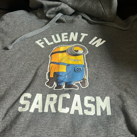 Despicable Me Minions Fluent In Sarcasm Portrait Pullover Hoodie - Picture 2 of 2